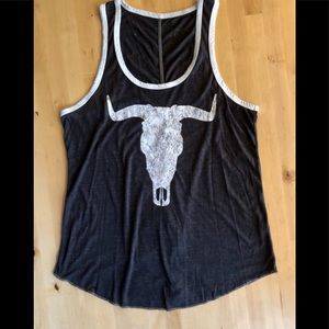SMYM Tomboy Tank in Shadow Bullhead Graphic
